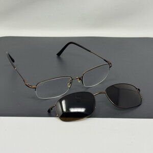Easy Twist CT 131 10 Eyeglasses With Clip-on 54 [] 19-140 Antique Bronze